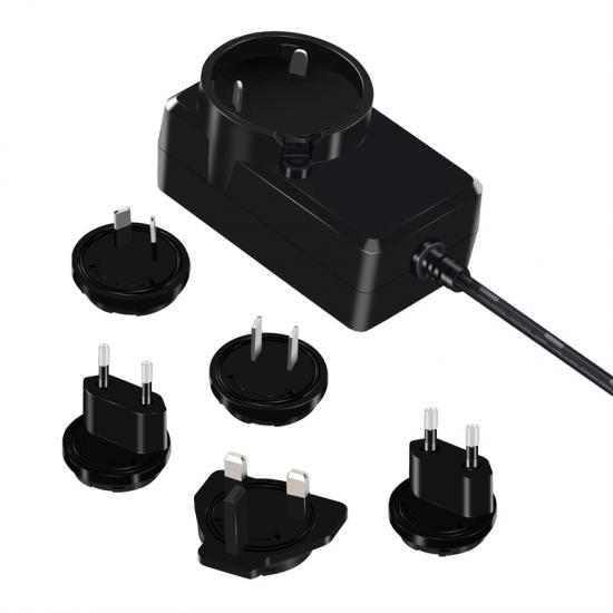 AC DC 18W Mains Interchangeable Plug Power Adapter